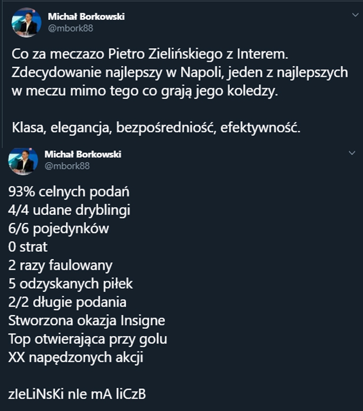 ZNAKOMITY mecz Piotra Zielińskiego z Interem!
